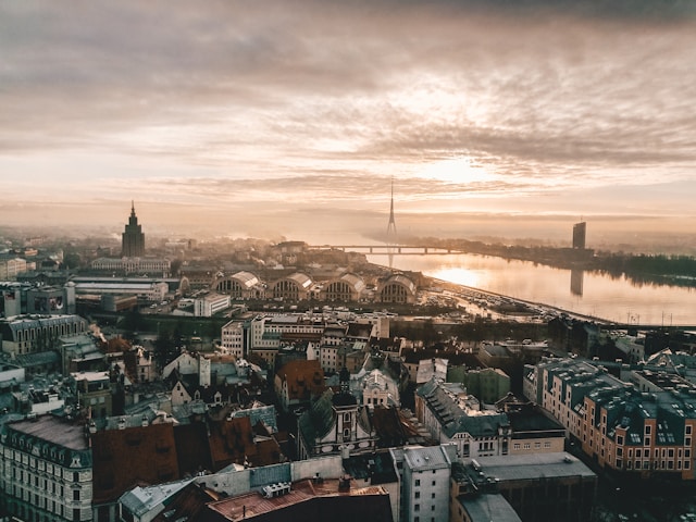 Stadt mit R - Bild von Riga