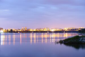 Ein Fluss mit V: die Vistula (Weichsel) in Polen